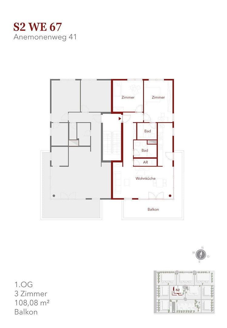 Pronájem bytu 3+1 109 m², Anemonenweg 38, Wandlitz, Braniborsko Pronájem bytu 3+1 109 m², Anemonenweg 38, Wandlitz, Braniborsko
