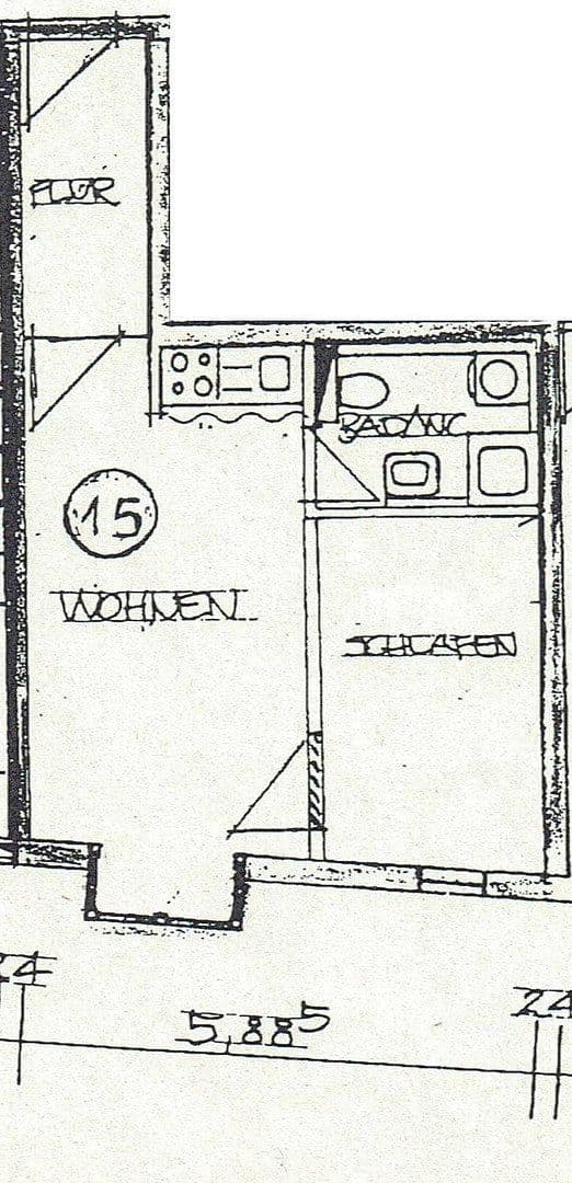 Pronájem bytu 2+1 39 m², Gartenstraße 10, Nürnberg, Bavorsko Pronájem bytu 2+1 39 m², Gartenstraße 10, Nürnberg, Bavorsko