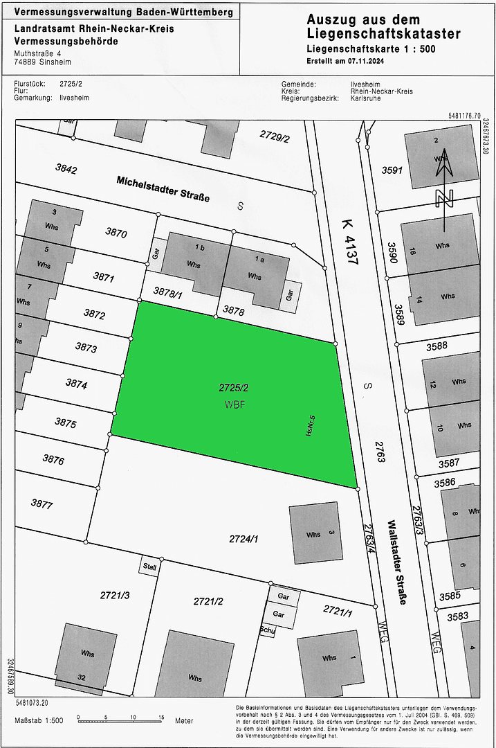 Prodej pozemku 500 m², Wallstadter Straße 5, Ilvesheim, Bádensko-Württembersko Prodej pozemku 500 m², Wallstadter Straße 5, Ilvesheim, Bádensko-Württembersko