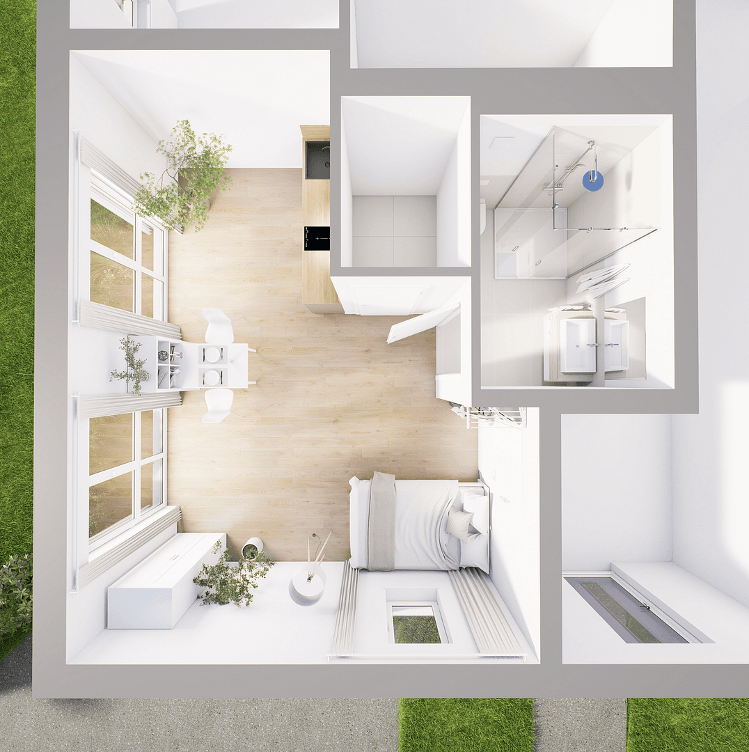 Pronájem bytu 1+1 26 m², Starzenbachweg 16, Deggendorf, Bavorsko Pronájem bytu 1+1 26 m², Starzenbachweg 16, Deggendorf, Bavorsko
