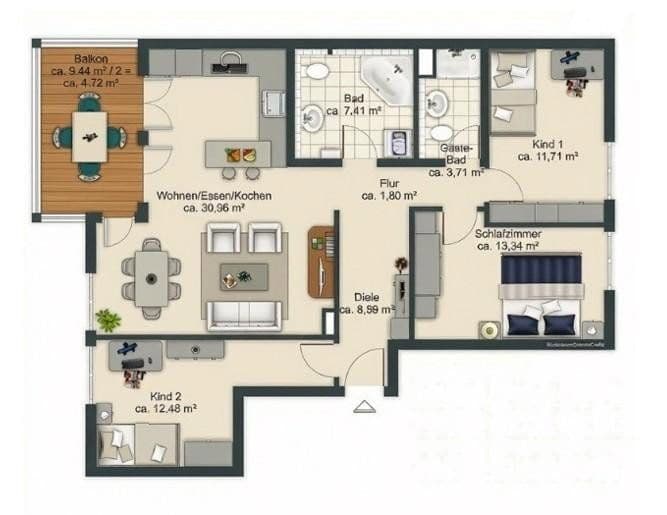 Prodej bytu 4+1 95 m², Federseestraße 13a, München, Bavorsko Prodej bytu 4+1 95 m², Federseestraße 13a, München, Bavorsko