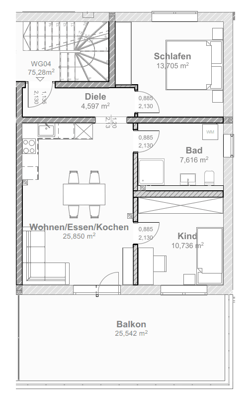 Prodej bytu 3+1 76 m², Ringstraße, Deggendorf, Bavorsko Prodej bytu 3+1 76 m², Ringstraße, Deggendorf, Bavorsko