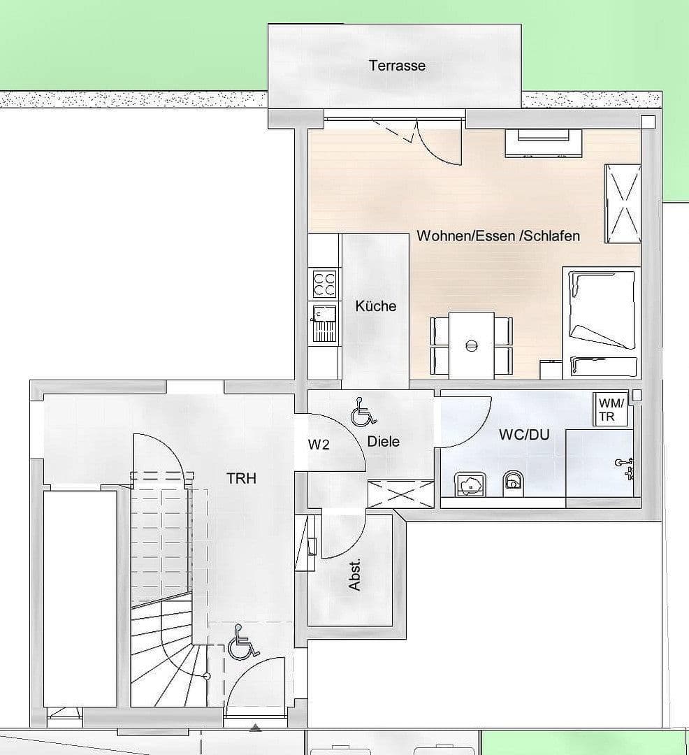 Pronájem bytu 1+1 45 m², Glöcklehofweg 24, Bad Krozingen, Bádensko-Württembersko Pronájem bytu 1+1 45 m², Glöcklehofweg 24, Bad Krozingen, Bádensko-Württembersko