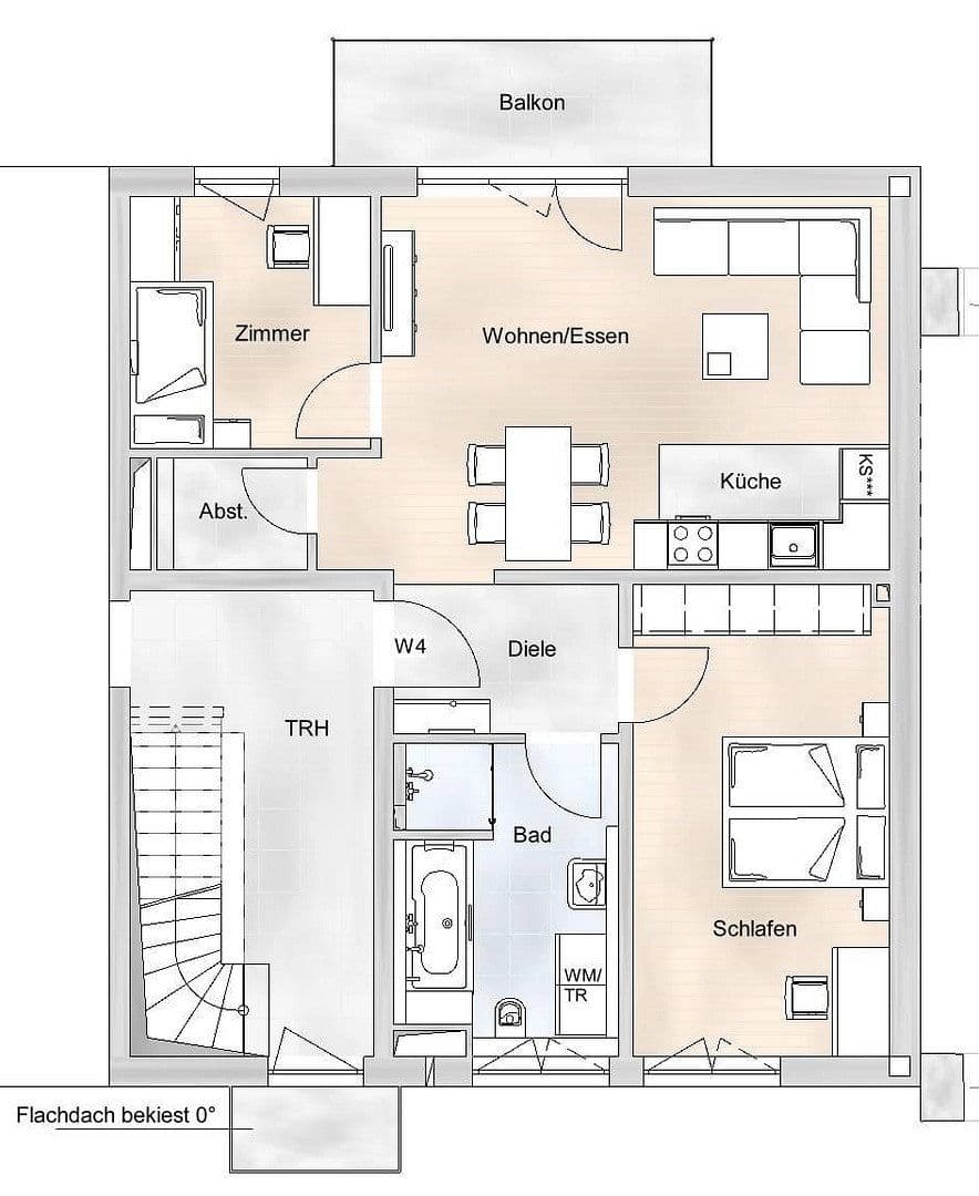 Pronájem bytu 3+1 74 m², Glöcklehofweg 24, Bad Krozingen, Bádensko-Württembersko Pronájem bytu 3+1 74 m², Glöcklehofweg 24, Bad Krozingen, Bádensko-Württembersko