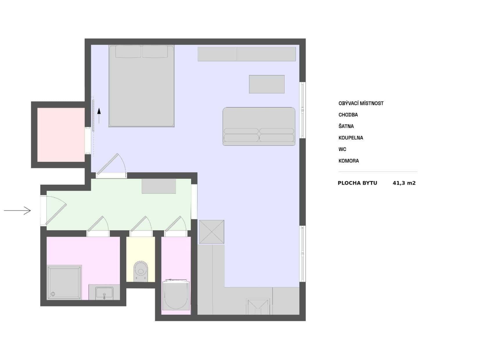 Pronájem bytu 1+kk 41 m², Pivovarnická, Praha, Praha Pronájem bytu 1+kk 41 m², Pivovarnická, Praha, Praha