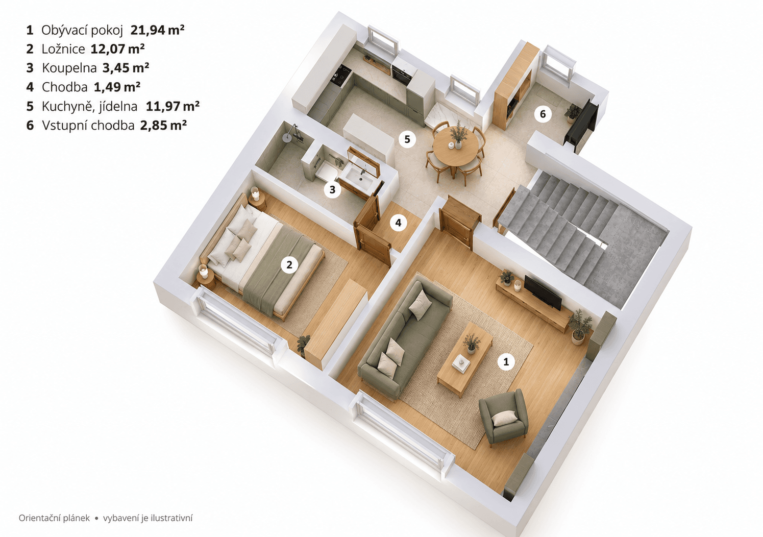 Pronájem bytu 2+1 54 m², Bydžovská, Praha, Praha Pronájem bytu 2+1 54 m², Bydžovská, Praha, Praha
