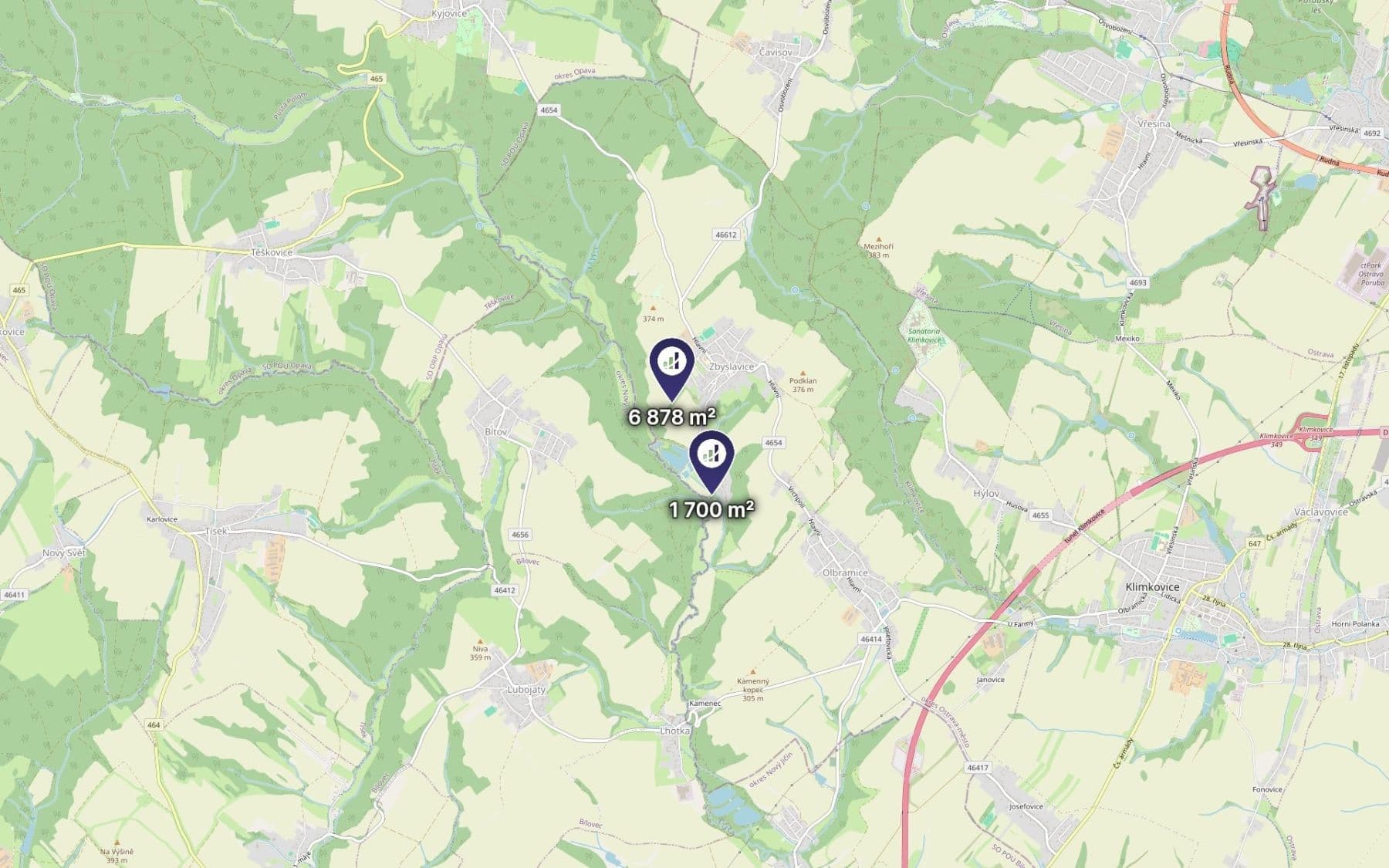 Prodej pozemku 8.578 m², Zbyslavice, Moravskoslezský kraj Prodej pozemku 8.578 m², Zbyslavice, Moravskoslezský kraj