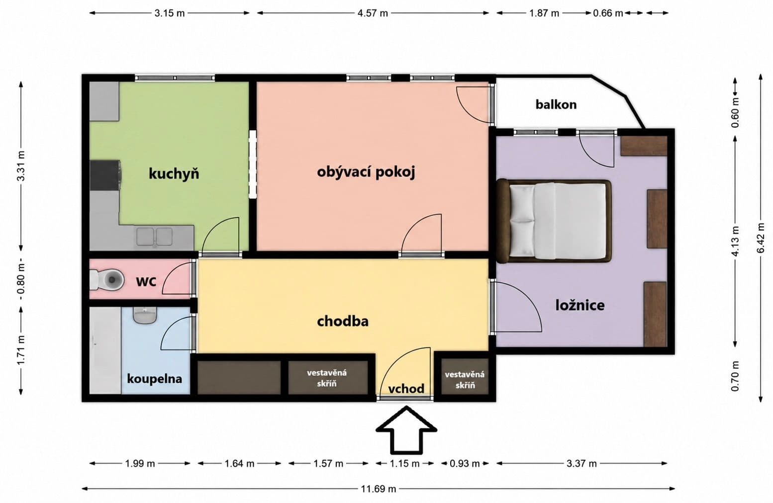Prodej bytu 2+kk 57 m², Nušlova, Jindřichův Hradec, Jihočeský kraj Prodej bytu 2+kk 57 m², Nušlova, Jindřichův Hradec, Jihočeský kraj
