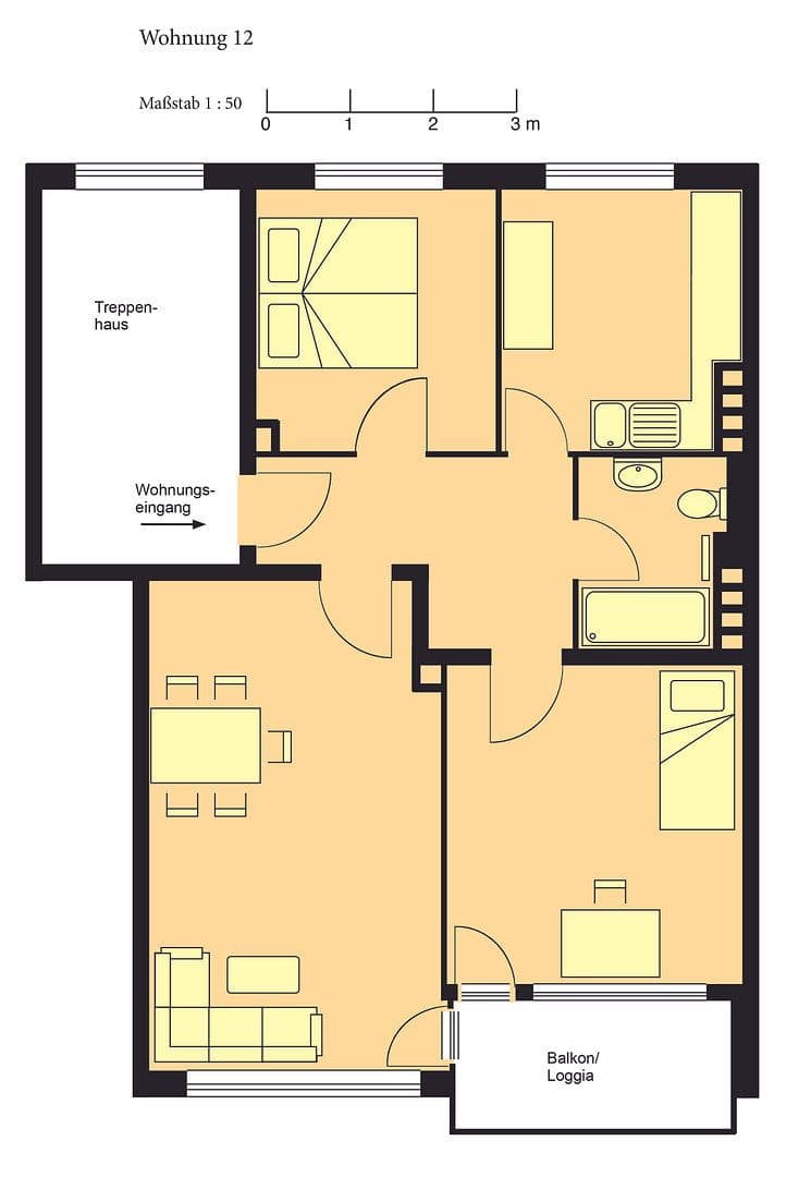 Pronájem bytu 3+1 60 m², Kiel, Šlesvicko-Holštýnsko Pronájem bytu 3+1 60 m², Kiel, Šlesvicko-Holštýnsko