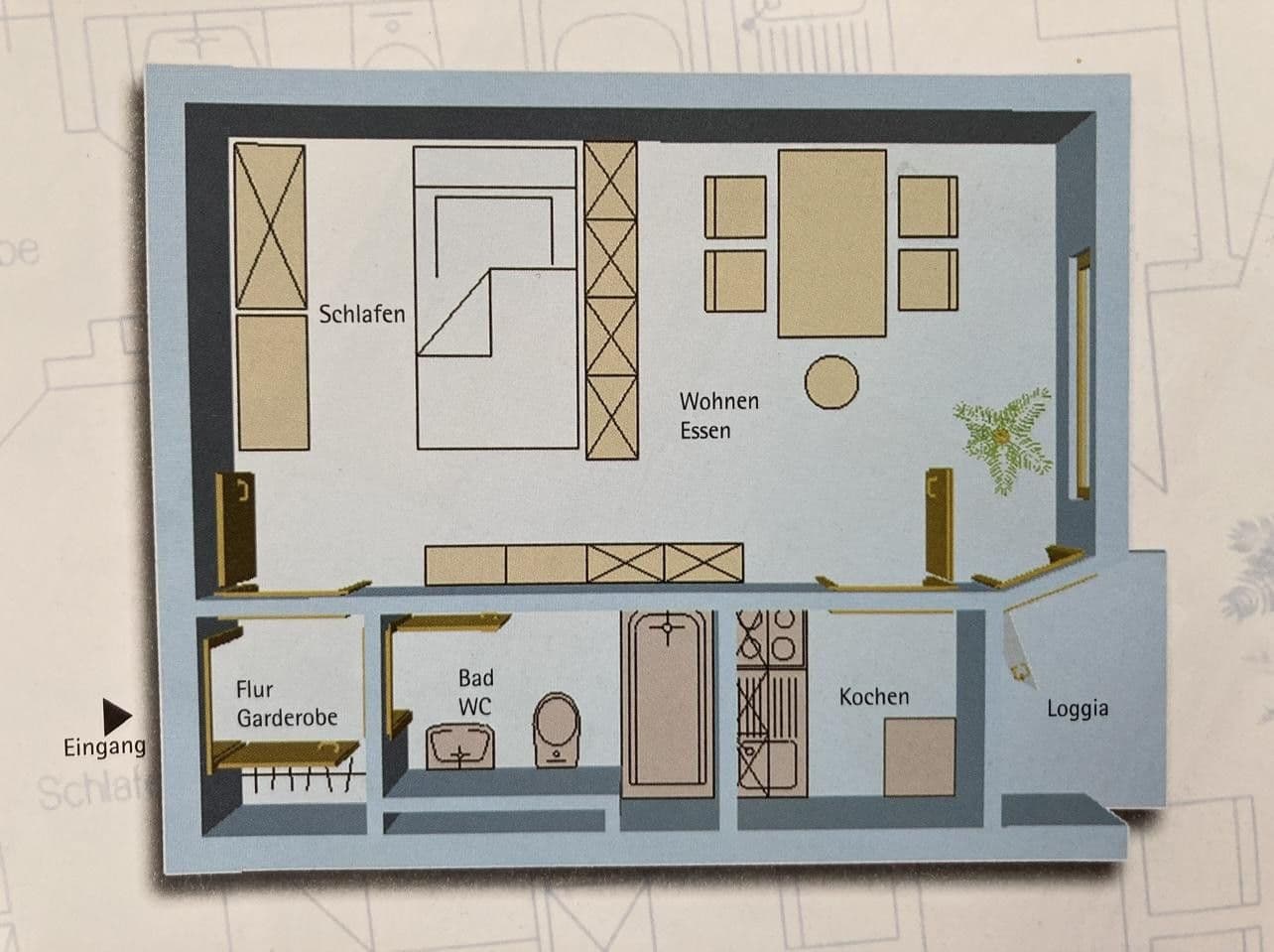 Pronájem bytu 1+1 33 m², Stresemannallee 63, Frankfurt am Main, Hessen Pronájem bytu 1+1 33 m², Stresemannallee 63, Frankfurt am Main, Hessen