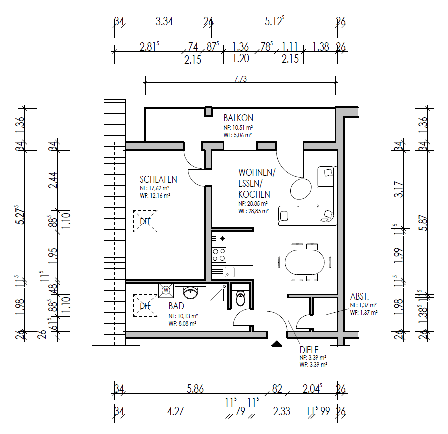 Pronájem bytu 2+1 59 m², St.-Urban-Str. 4, Worms, Porýní-Falc Pronájem bytu 2+1 59 m², St.-Urban-Str. 4, Worms, Porýní-Falc