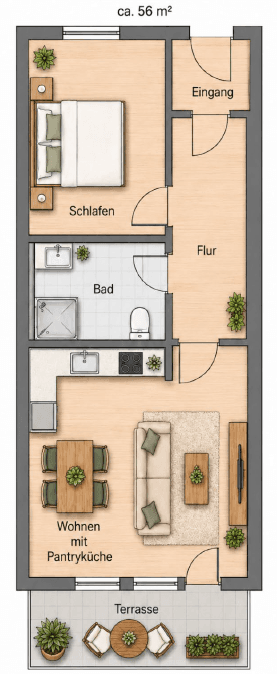 Prodej bytu 2+1 56 m², Hamburg, Hamburg Prodej bytu 2+1 56 m², Hamburg, Hamburg