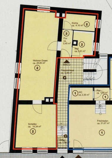 Pronájem bytu 2+1 50 m², Löbleinstr. 56, Nürnberg, Bavorsko Pronájem bytu 2+1 50 m², Löbleinstr. 56, Nürnberg, Bavorsko