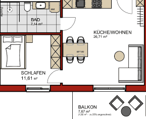 Pronájem bytu 2+1 50 m², Westpreußenring 55, Lübeck, Šlesvicko-Holštýnsko Pronájem bytu 2+1 50 m², Westpreußenring 55, Lübeck, Šlesvicko-Holštýnsko
