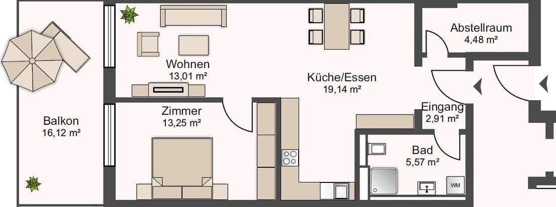 Pronájem bytu 2+kk 67 m², Mohlstrasse 3, Aalen, Bádensko-Württembersko Pronájem bytu 2+kk 67 m², Mohlstrasse 3, Aalen, Bádensko-Württembersko