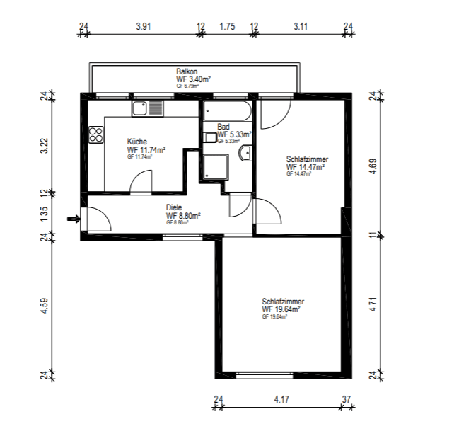 Prodej bytu 2+kk 65 m², Düsseldorf, Severní Porýní-Vestfálsko Prodej bytu 2+kk 65 m², Düsseldorf, Severní Porýní-Vestfálsko