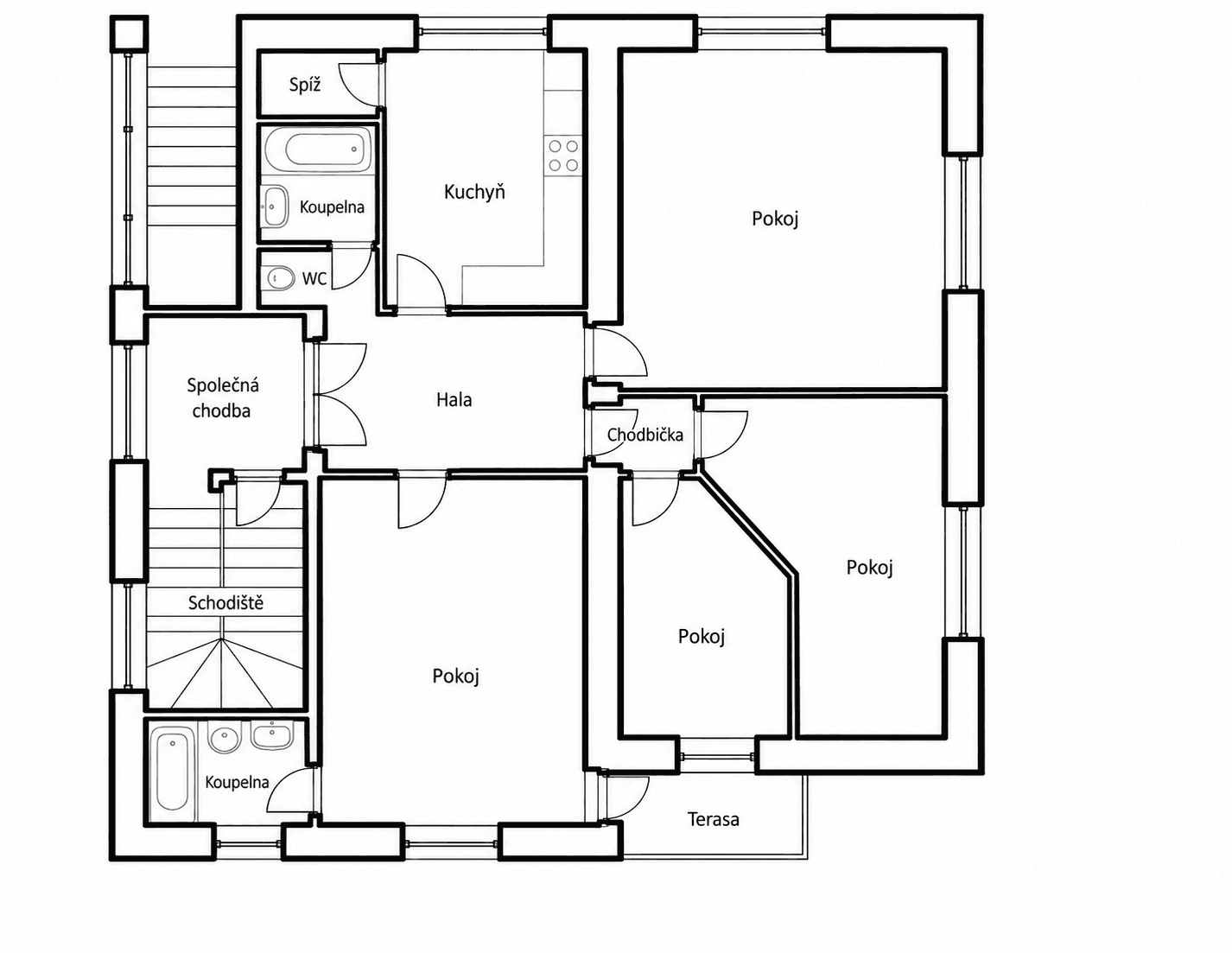 Pronájem bytu 4+1 95 m², Bedřicha Smetany, Český Brod, Středočeský kraj Pronájem bytu 4+1 95 m², Bedřicha Smetany, Český Brod, Středočeský kraj