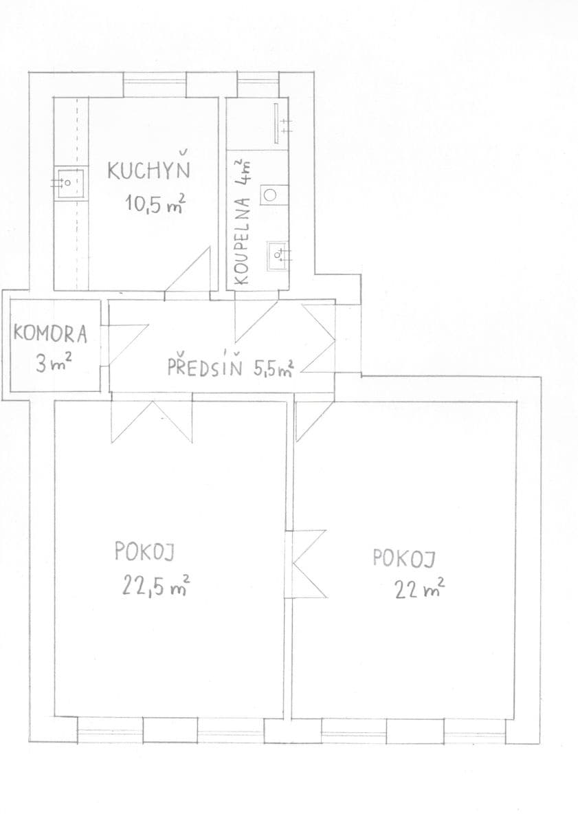 Pronájem bytu 2+1 64 m², Bořivojova, Praha, Praha Pronájem bytu 2+1 64 m², Bořivojova, Praha, Praha