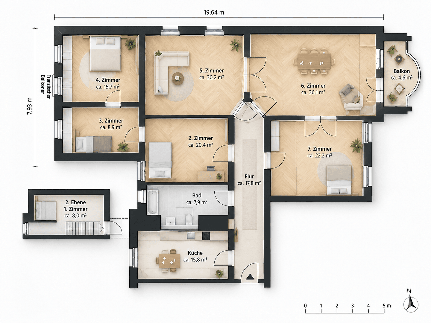 Pronájem bytu 6+1 204 m², Wandlitzstr. 1-3, Berlin, Berlín Pronájem bytu 6+1 204 m², Wandlitzstr. 1-3, Berlin, Berlín