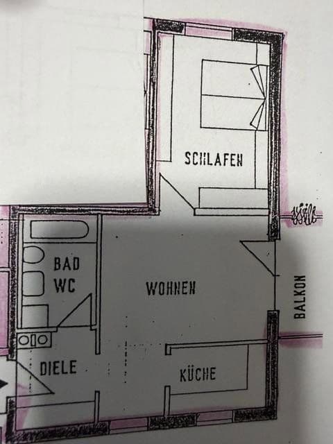 Pronájem bytu 2+1 53 m², Lauingen (Donau), Bavorsko Pronájem bytu 2+1 53 m², Lauingen (Donau), Bavorsko