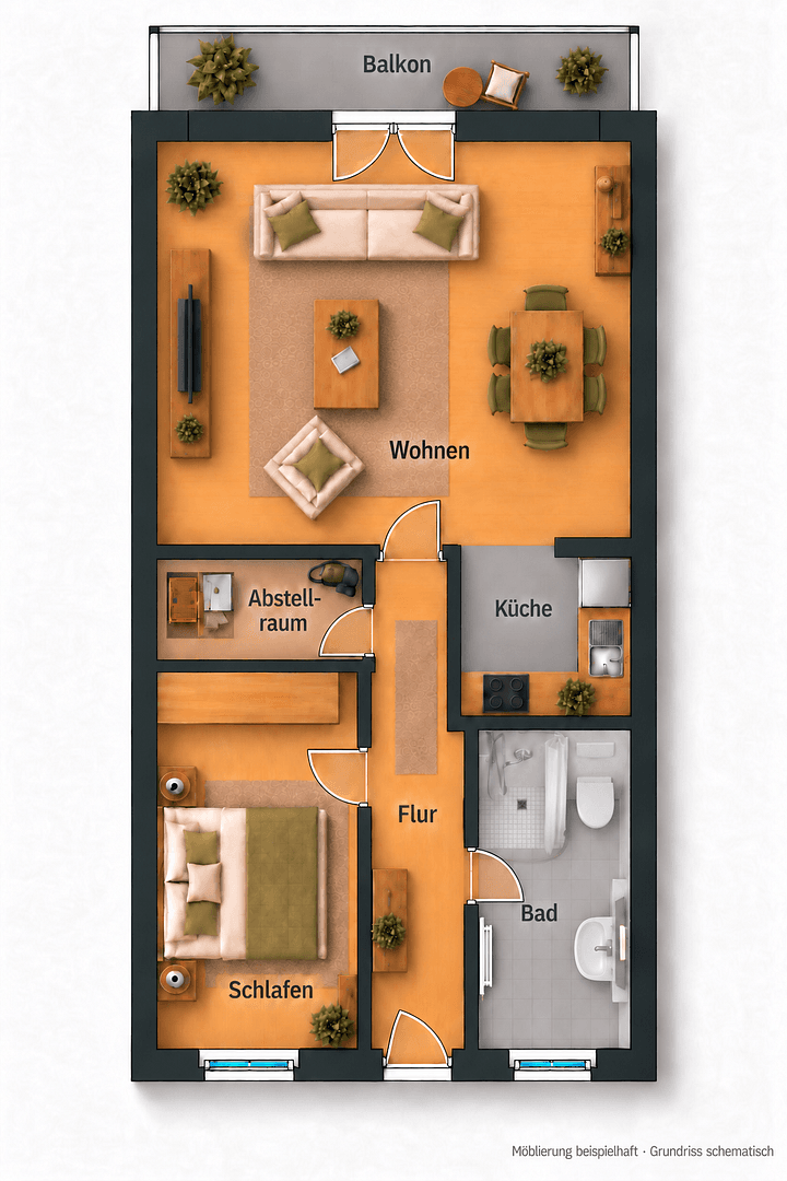 Pronájem bytu 2+1 51 m², Bremen, Bremen Pronájem bytu 2+1 51 m², Bremen, Bremen