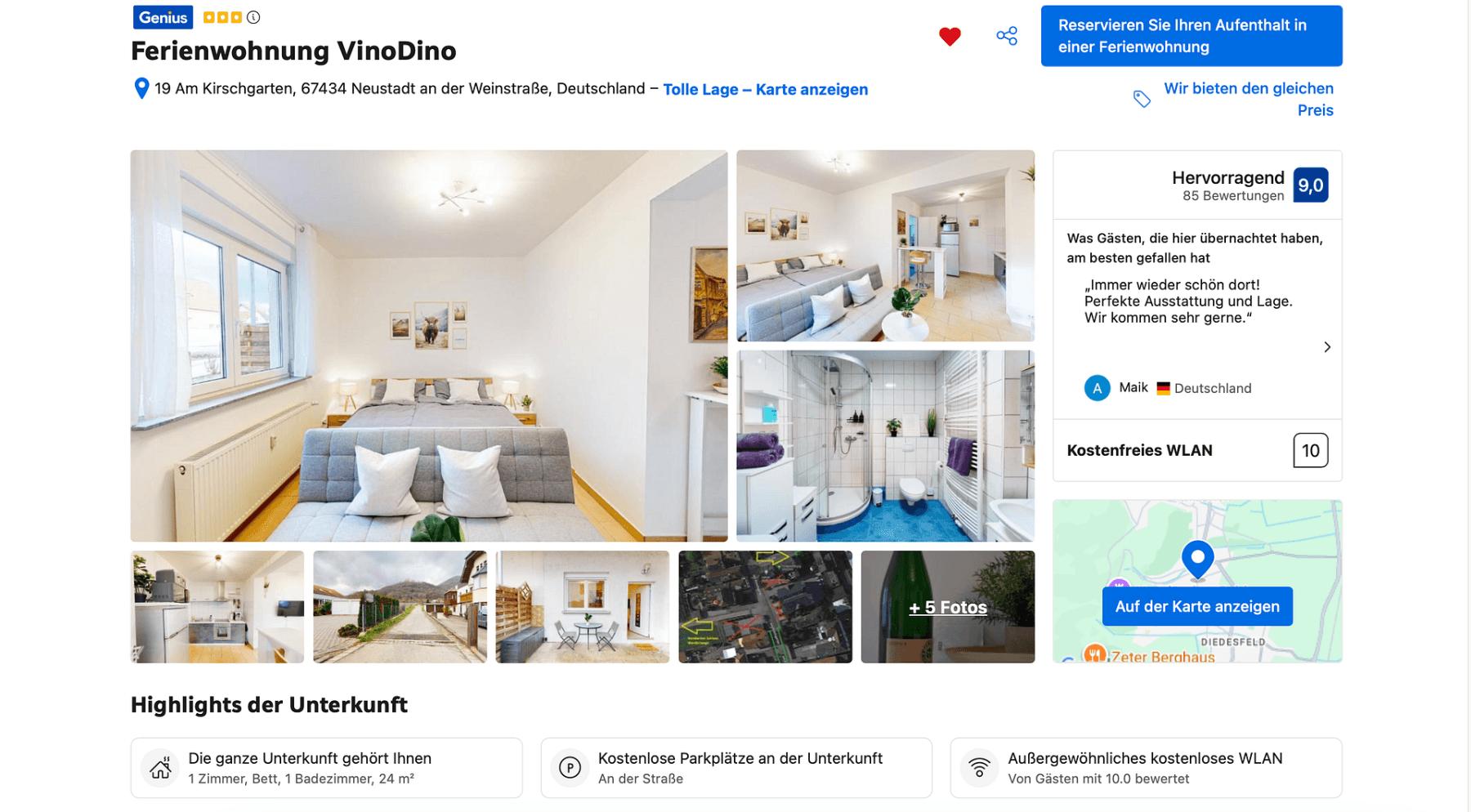 Pronájem bytu 1+1 24 m², Am Kirschgarten 19, Neustadt, Porýní-Falc Pronájem bytu 1+1 24 m², Am Kirschgarten 19, Neustadt, Porýní-Falc