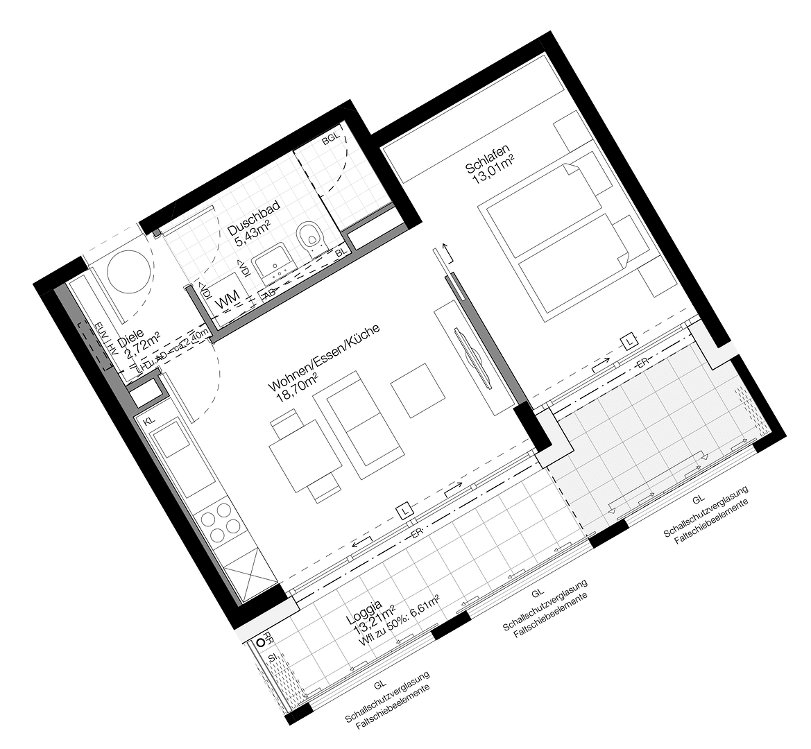 Pronájem bytu 2+1 47 m², München, Bavorsko Pronájem bytu 2+1 47 m², München, Bavorsko
