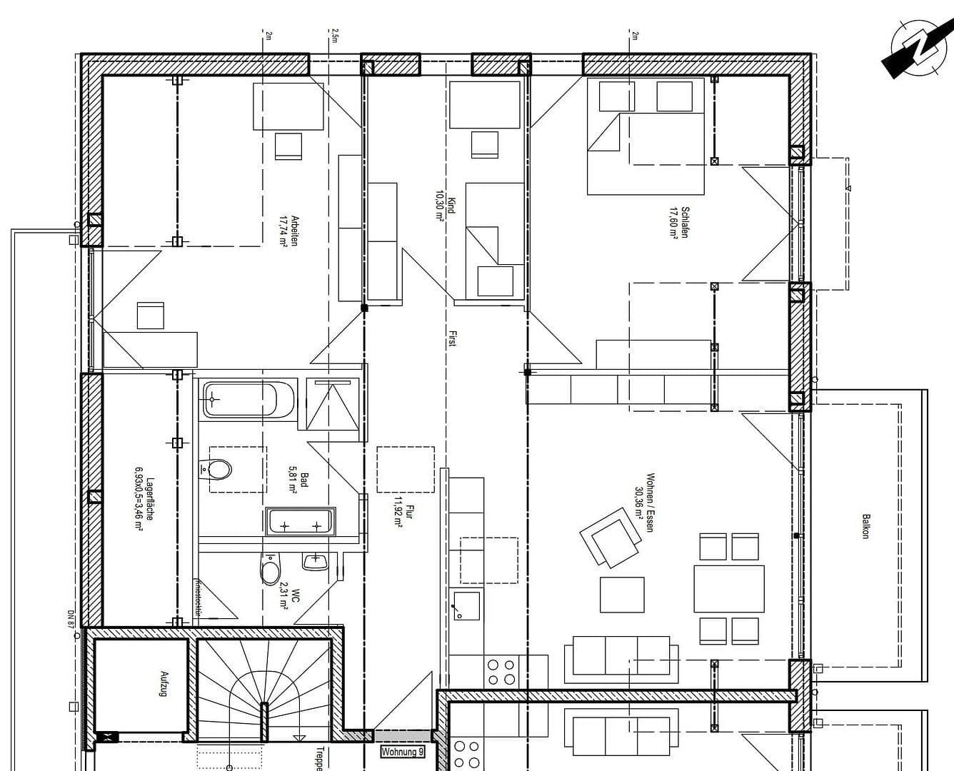 Pronájem bytu 4+1 99 m², Münchner Straße 102d, Kirchseeon, Bavorsko Pronájem bytu 4+1 99 m², Münchner Straße 102d, Kirchseeon, Bavorsko