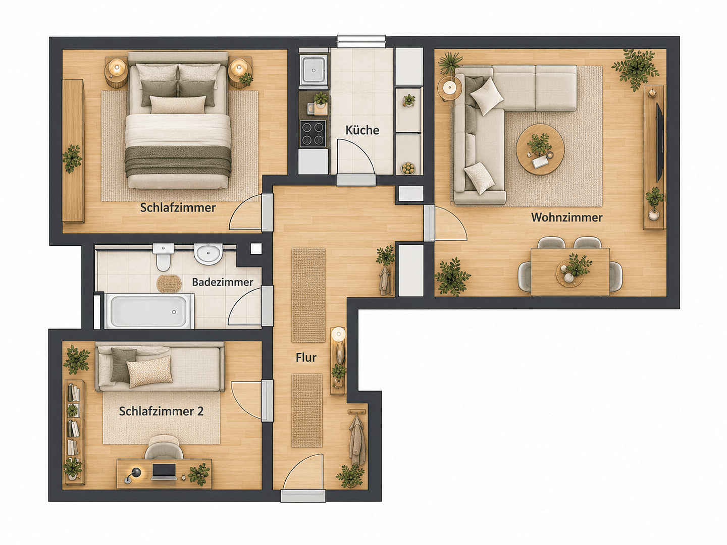 Pronájem bytu 3+1 58 m², Rhönstraße 4, Friedrichsdorf, Hessen Pronájem bytu 3+1 58 m², Rhönstraße 4, Friedrichsdorf, Hessen