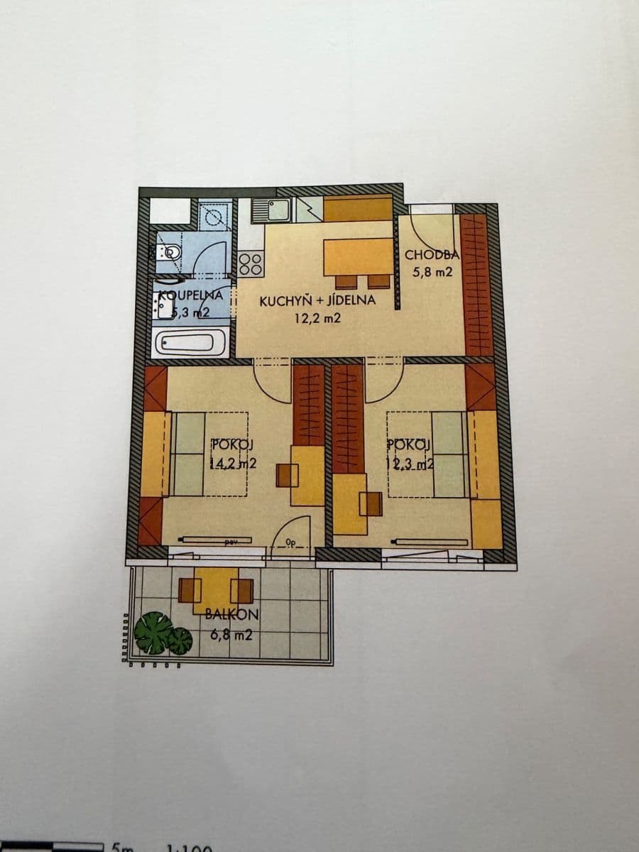 Pronájem bytu 2+kk 52 m², Voskovcova, Praha, Praha Pronájem bytu 2+kk 52 m², Voskovcova, Praha, Praha