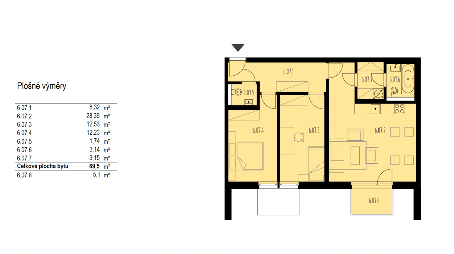 Pronájem bytu 3+kk 70 m², U Mlýnského kanálu, Praha, Praha Pronájem bytu 3+kk 70 m², U Mlýnského kanálu, Praha, Praha