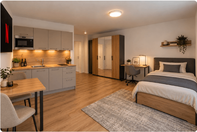 Pronájem bytu 1+1 28 m², Simmerlingweg 1, Passau, Bavorsko Pronájem bytu 1+1 28 m², Simmerlingweg 1, Passau, Bavorsko