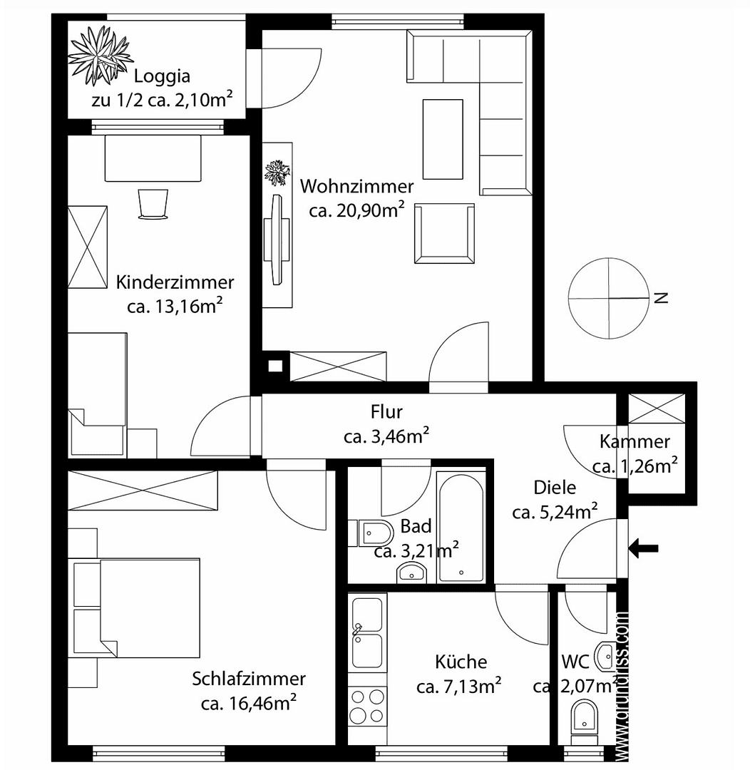 Prodej bytu 3+1 75 m², Silvanastraße 7, München, Bavorsko Prodej bytu 3+1 75 m², Silvanastraße 7, München, Bavorsko