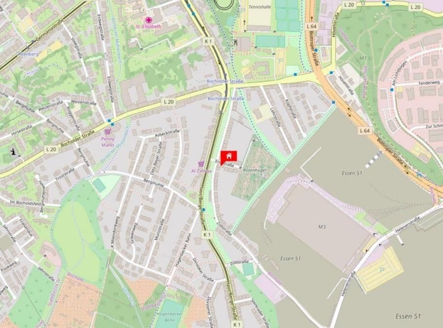 Pronájem bytu 1+kk 33 m², Essen, Severní Porýní-Vestfálsko Pronájem bytu 1+kk 33 m², Essen, Severní Porýní-Vestfálsko
