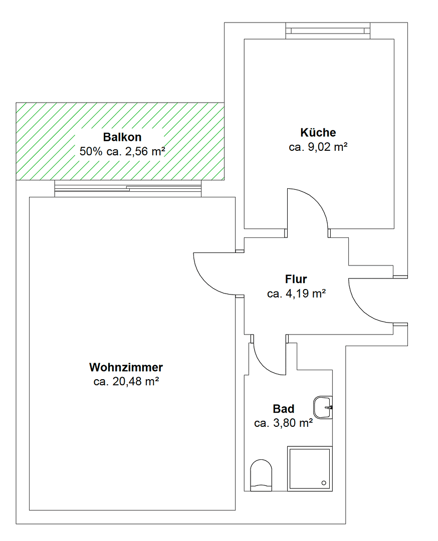 Pronájem bytu 1+1 40 m², Mannheim, Bádensko-Württembersko Pronájem bytu 1+1 40 m², Mannheim, Bádensko-Württembersko