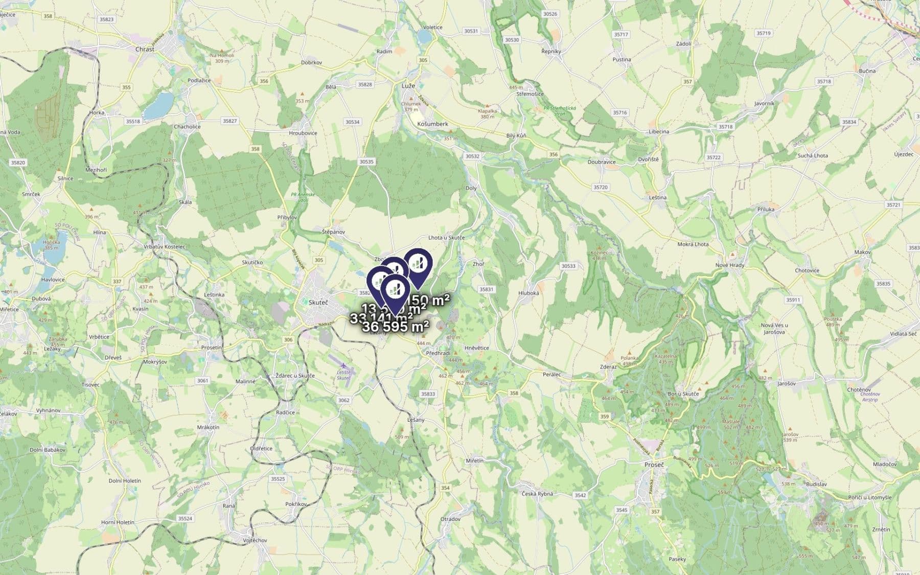 Prodej pozemku 15.576 m², Skuteč, Pardubický kraj Prodej pozemku 15.576 m², Skuteč, Pardubický kraj