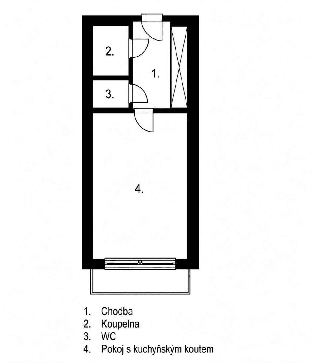 Pronájem bytu 1+kk 44 m², Panuškova, Praha, Praha Pronájem bytu 1+kk 44 m², Panuškova, Praha, Praha