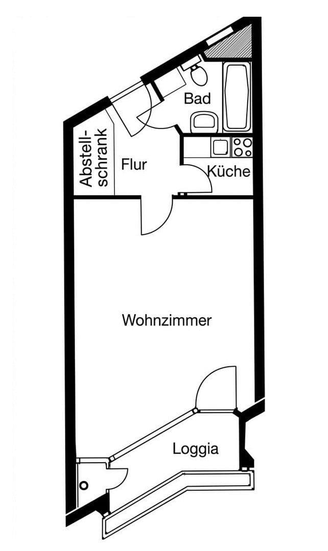 Pronájem bytu 1+1 32 m², Collinistraße 5, Mannheim, Bádensko-Württembersko Pronájem bytu 1+1 32 m², Collinistraße 5, Mannheim, Bádensko-Württembersko