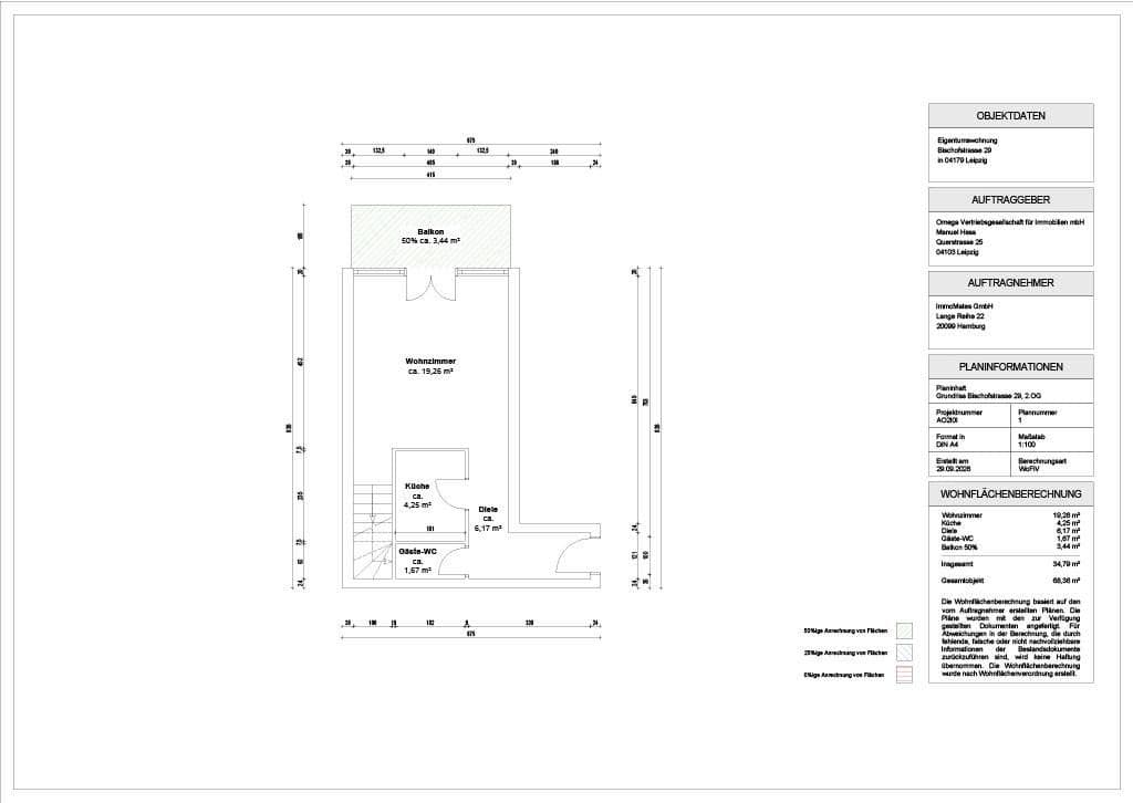 Pronájem bytu 2+1 69 m², Bischofstraße 29, Leipzig, Sasko Pronájem bytu 2+1 69 m², Bischofstraße 29, Leipzig, Sasko