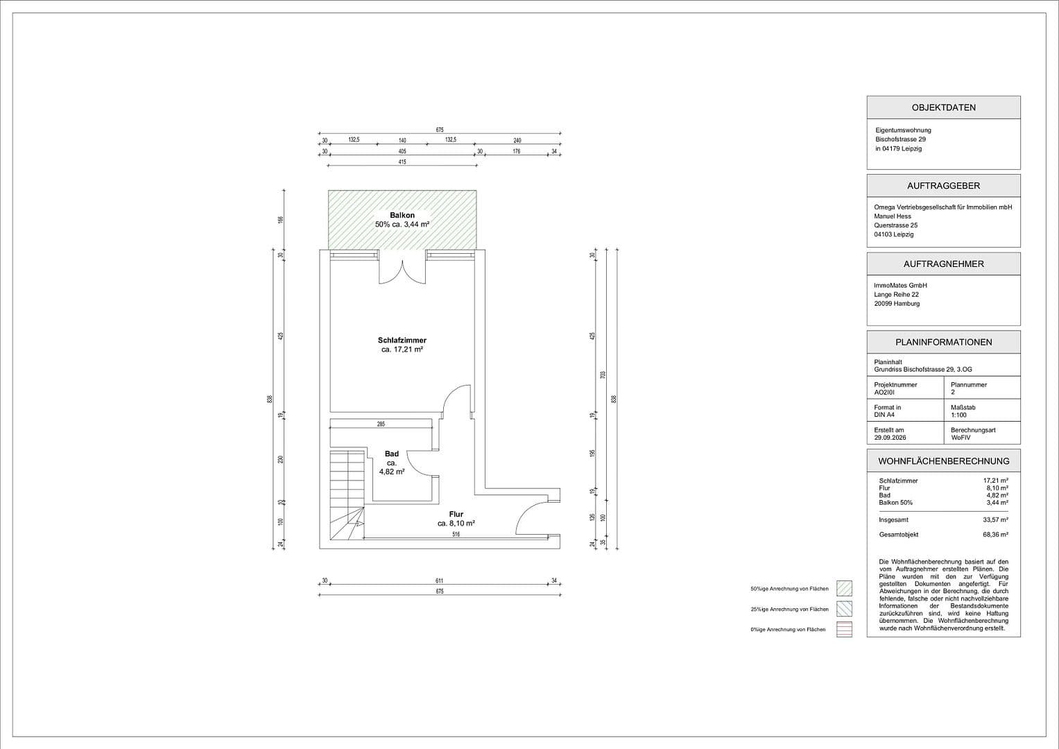 Pronájem bytu 2+1 69 m², Bischofstraße 29, Leipzig, Sasko Pronájem bytu 2+1 69 m², Bischofstraße 29, Leipzig, Sasko