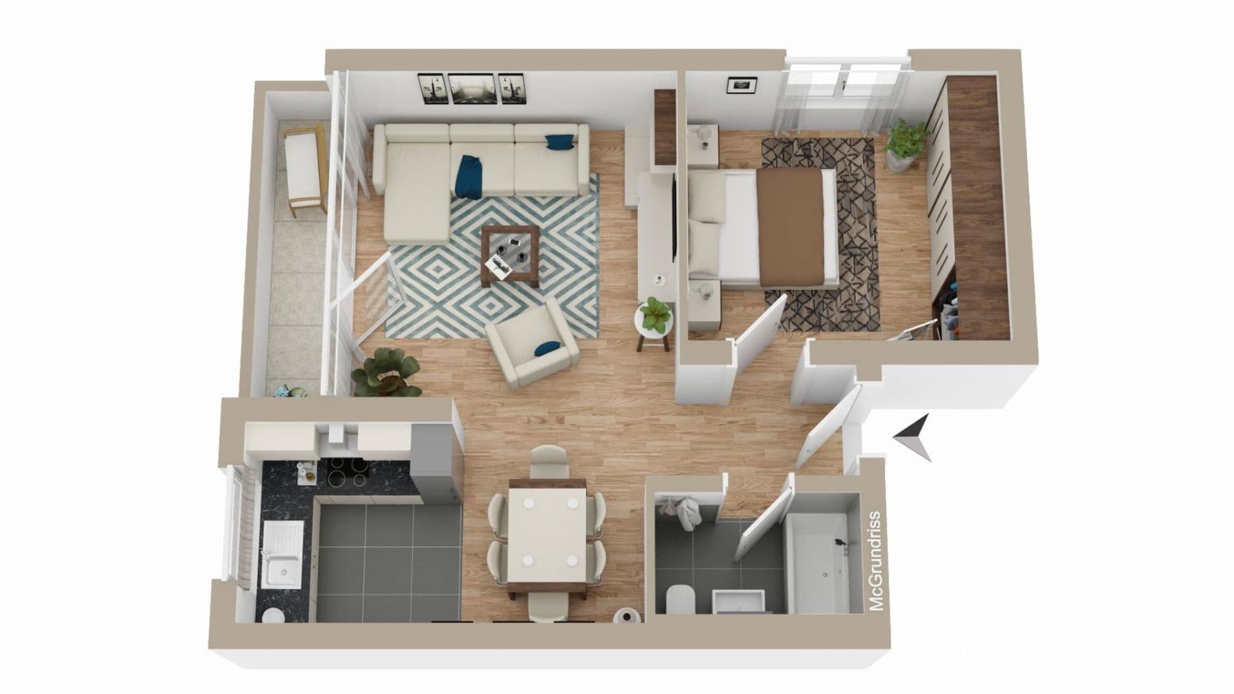 Pronájem bytu 2+1 53 m², Fliederweg 3, Köln-Widdersdorf, Severní Porýní-Vestfálsko Pronájem bytu 2+1 53 m², Fliederweg 3, Köln-Widdersdorf, Severní Porýní-Vestfálsko