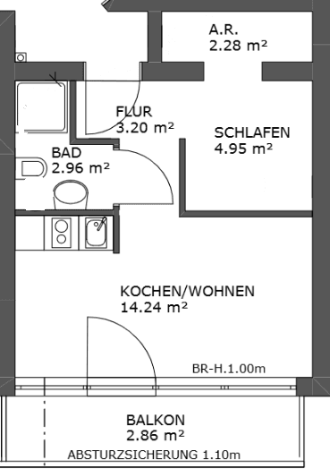 Pronájem bytu 1+1 30 m², Rheinlanddamm 6, Dortmund, Severní Porýní-Vestfálsko Pronájem bytu 1+1 30 m², Rheinlanddamm 6, Dortmund, Severní Porýní-Vestfálsko