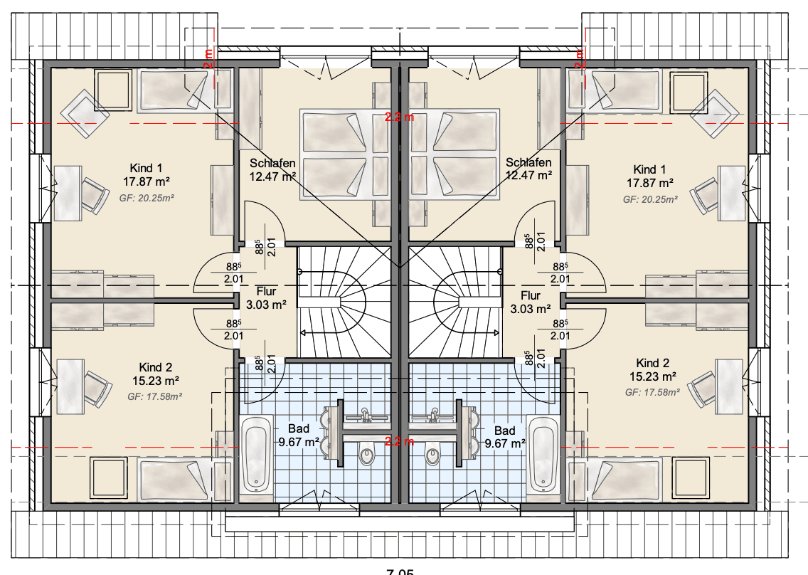 Pronájem domu 132 m², pozemek 360 m², Bergstrasse 12 b und c, Welle, Dolní Sasko Pronájem domu 132 m², pozemek 360 m², Bergstrasse 12 b und c, Welle, Dolní Sasko