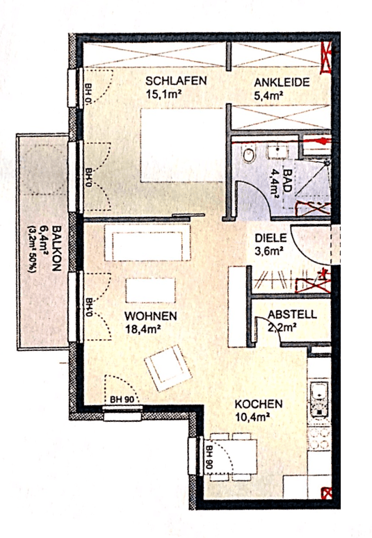 Pronájem bytu 2+1 63 m², Dörpfeldstraße 5, Berlin, Berlín Pronájem bytu 2+1 63 m², Dörpfeldstraße 5, Berlin, Berlín