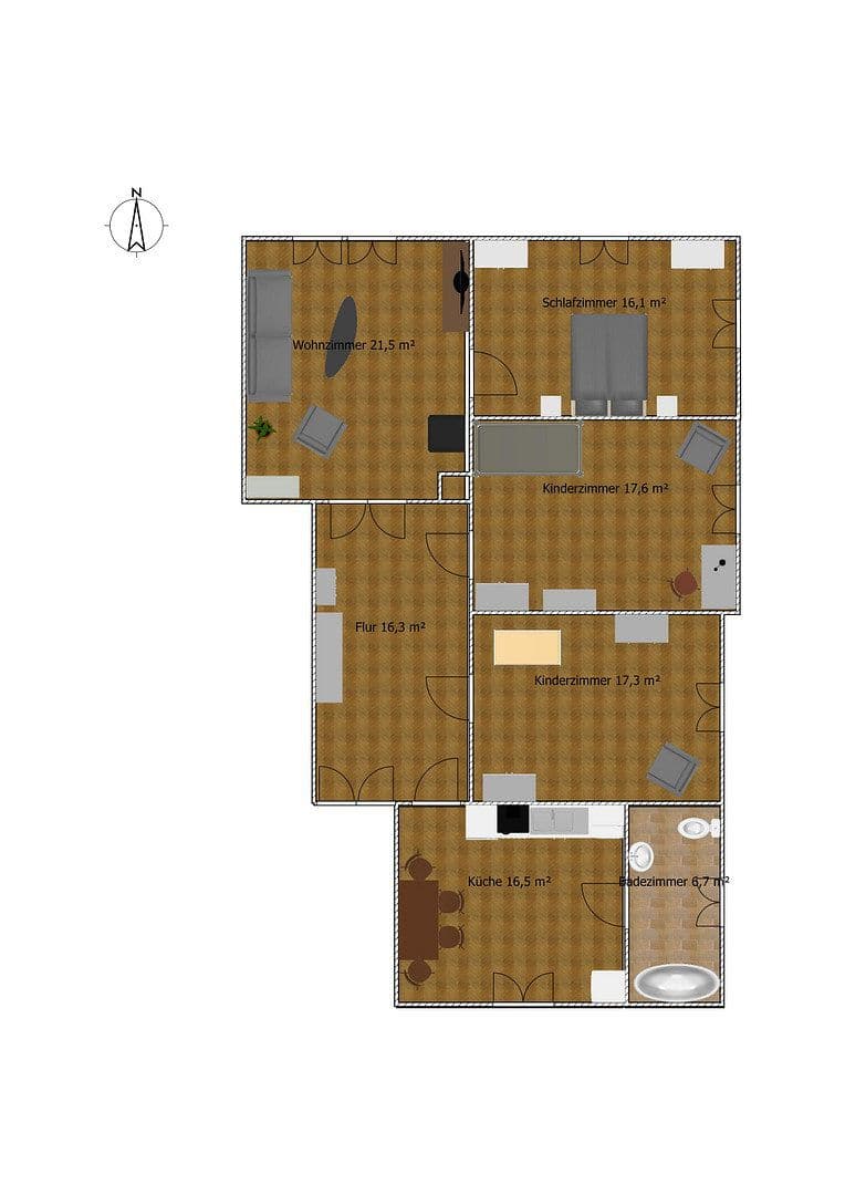 Pronájem bytu 4+1 112 m², Paul-Seydel-Str. 20, Limbach-Oberfrohna, Sasko Pronájem bytu 4+1 112 m², Paul-Seydel-Str. 20, Limbach-Oberfrohna, Sasko