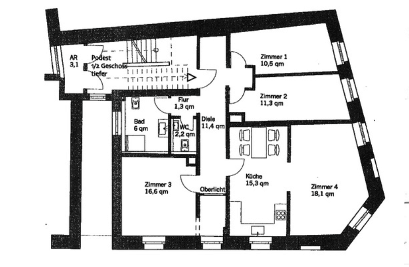 Pronájem bytu 4+kk 94 m², Burgstr 87, SOLINGEN, Severní Porýní-Vestfálsko Pronájem bytu 4+kk 94 m², Burgstr 87, SOLINGEN, Severní Porýní-Vestfálsko