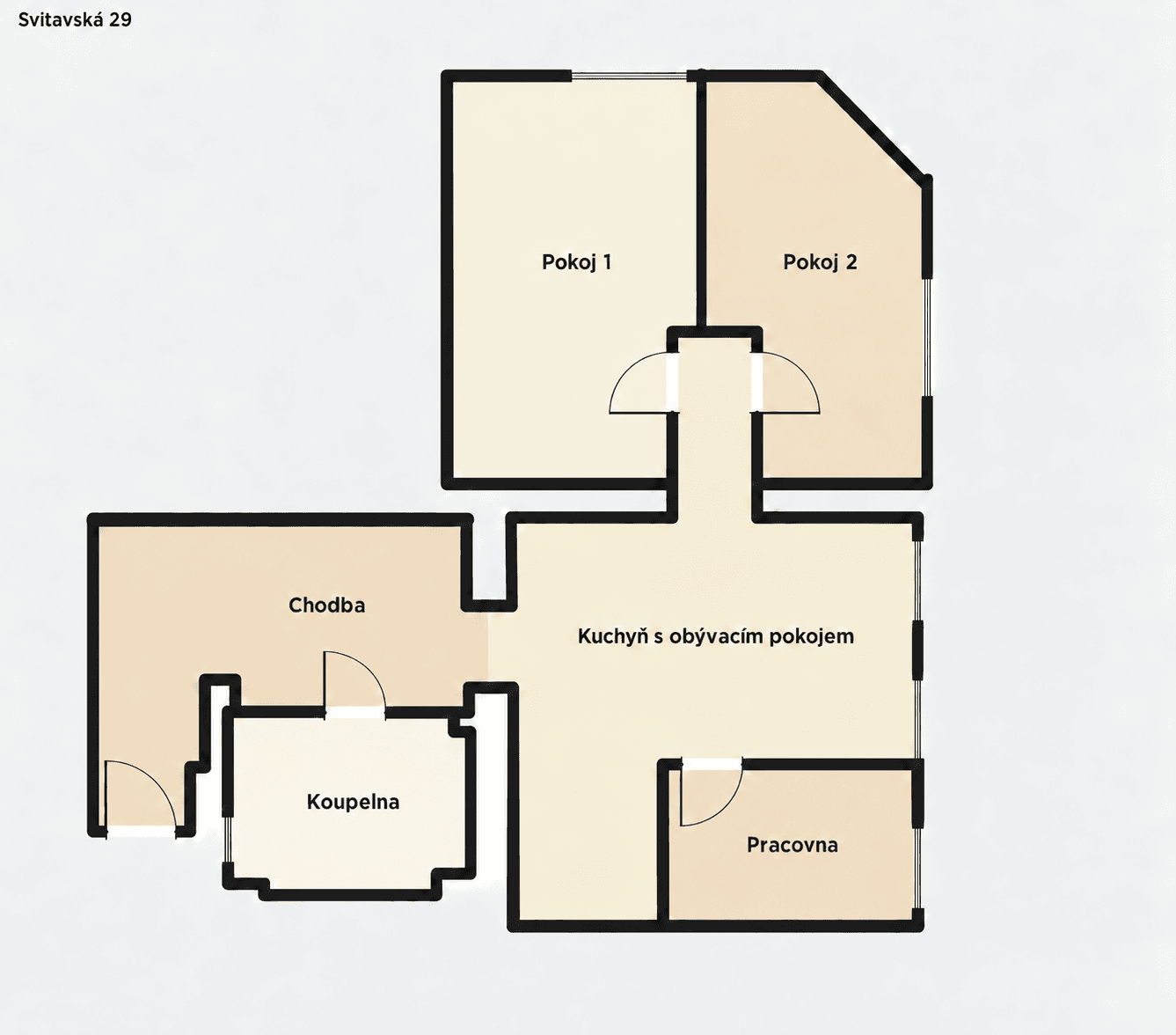 Pronájem bytu 3+kk 71 m², Svitavská, Brno, Jihomoravský kraj Pronájem bytu 3+kk 71 m², Svitavská, Brno, Jihomoravský kraj