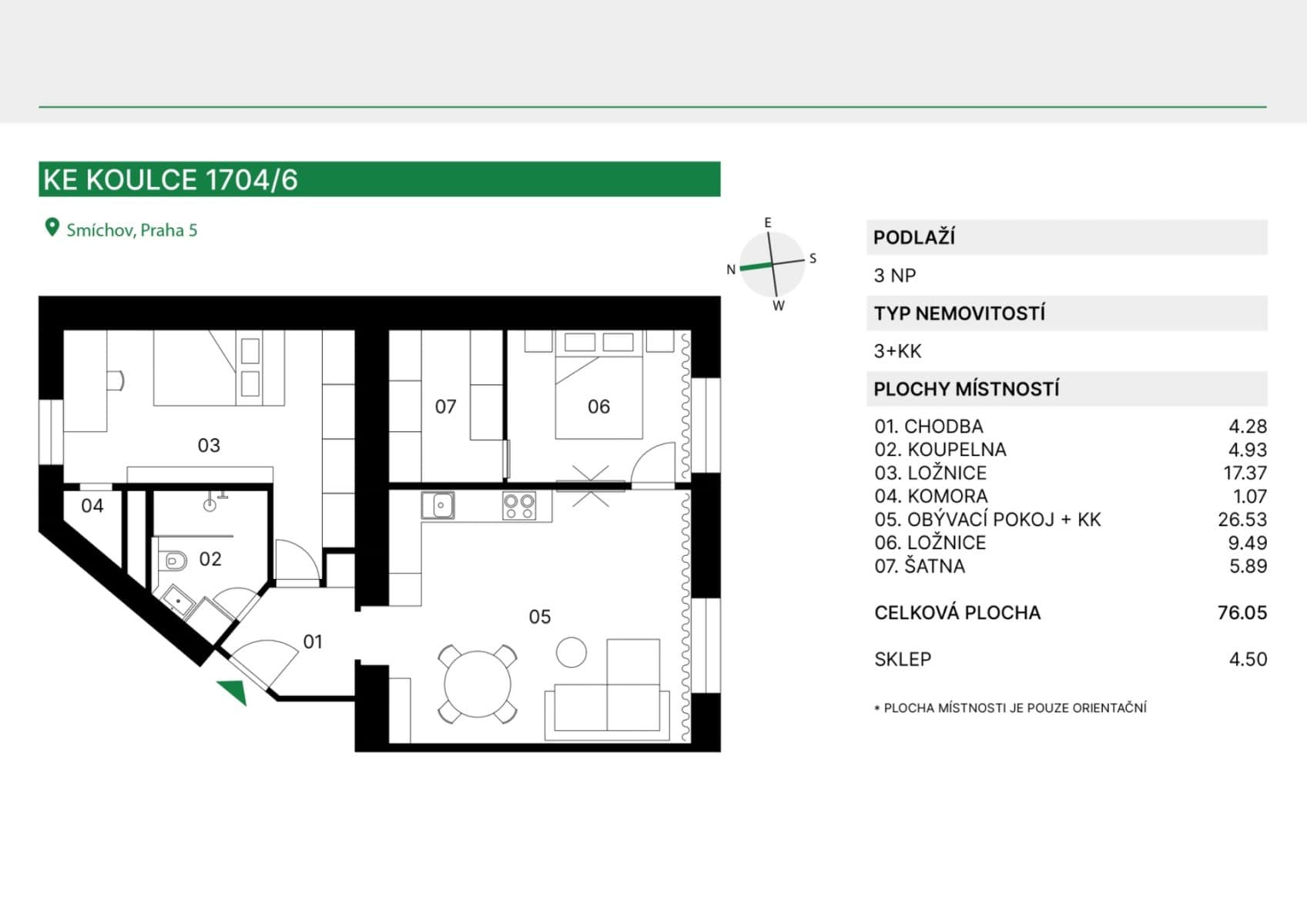 Prodej bytu 3+kk 76 m², Ke Koulce, Praha, Praha Prodej bytu 3+kk 76 m², Ke Koulce, Praha, Praha