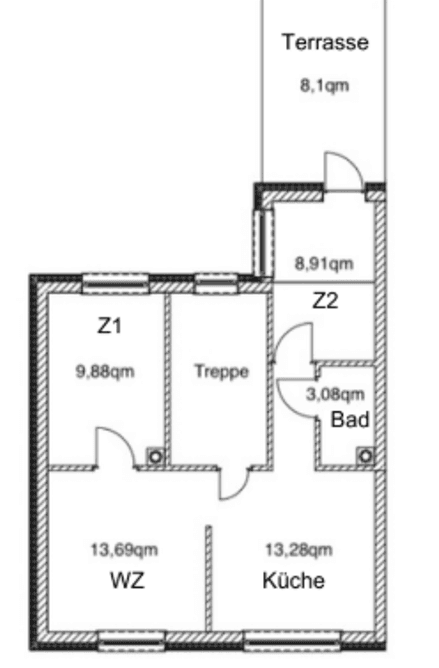 Pronájem bytu 3+1 65 m², Geleitstraße 30, Hanau, Hessen Pronájem bytu 3+1 65 m², Geleitstraße 30, Hanau, Hessen