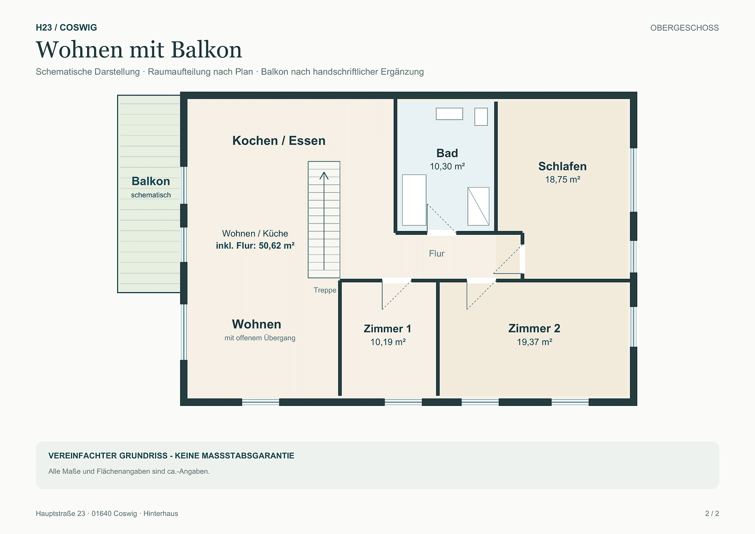 Pronájem bytu 5+1 140 m², Haupstr. 23, Coswig, Sasko Pronájem bytu 5+1 140 m², Haupstr. 23, Coswig, Sasko